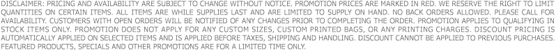 pbfy featured products & specials disclaimer